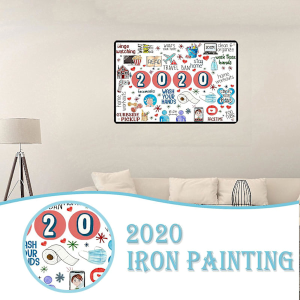2020 Commemorativ Järnmålning Konstposter Och Tryck Vägg Ge Presenter Till Familjen