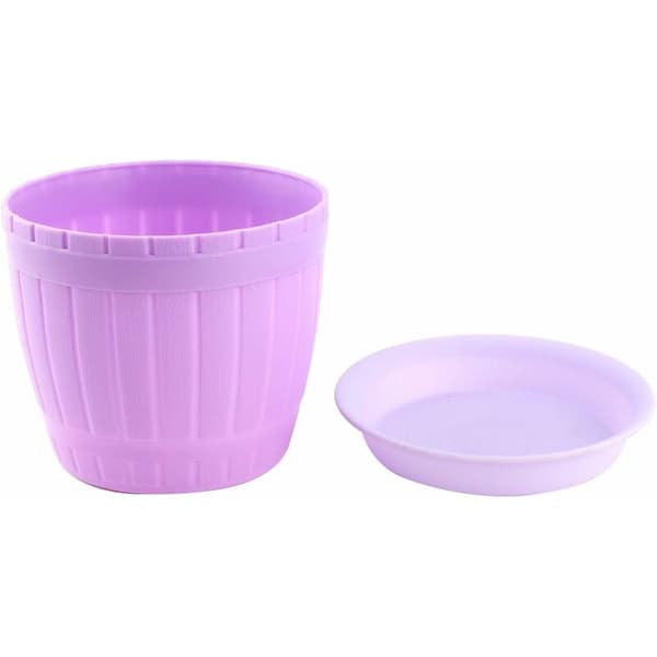 Sourcing map Hemträdgård Växter Blommor Gräs Plast Cylinder Krukhållare Växt Grönsaker