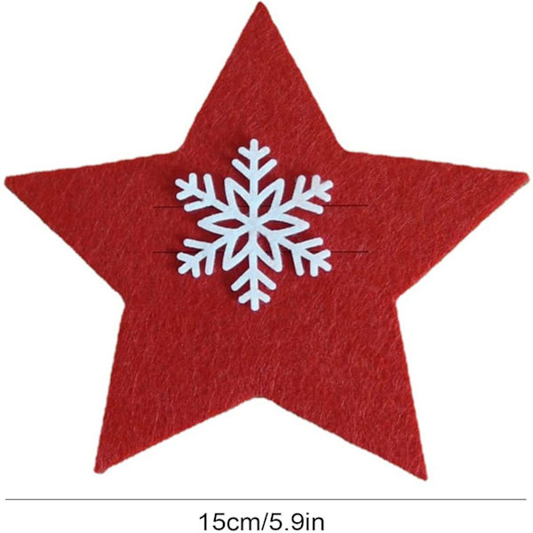 Julbestickpåse Set med 4 röd