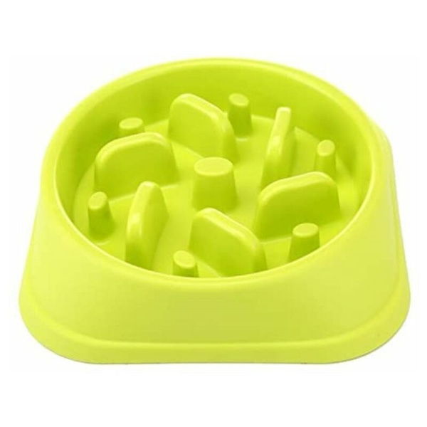 Långsam utfodring Långsam utfodring Hundskål halkfri design Interaktivt roligt när du matar hundar (grön)