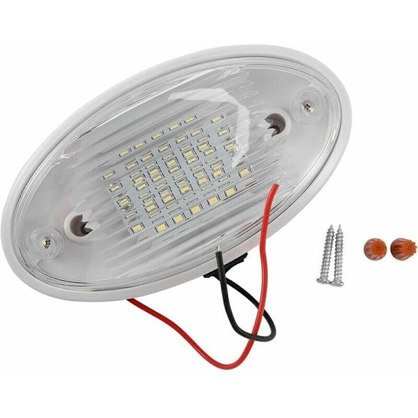 12V LED-lampa med strömbrytare för husvagn, båtmarkis, annex, vit