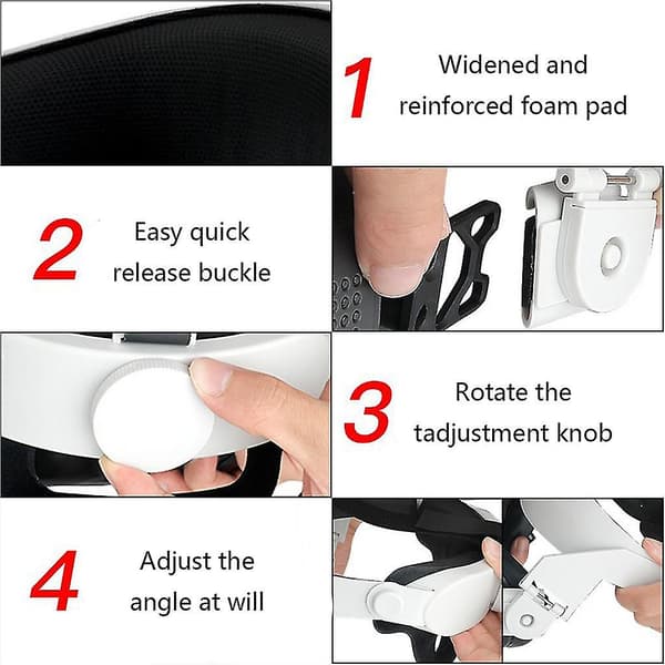 Elastiskt pannband justerbart för huvudrem för Fpv Goggles V2 glasögon