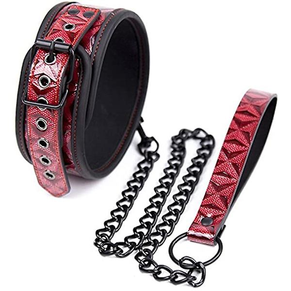 Personligt halsband i läder för män och kvinnor, justerbart