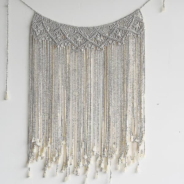 Macrame väggbonad gardin Boho stil gardiner bakgrund vävd väggbonad bohemisk heminredning