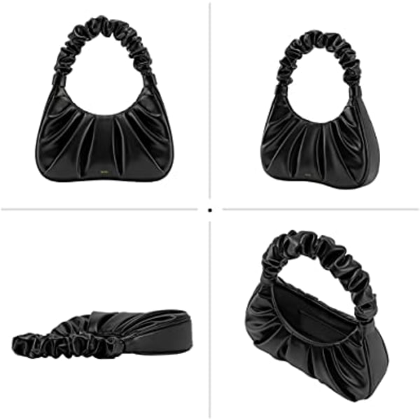Retro Crescent Handväska för Kvinnor svart