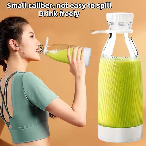 Bärbar elektrisk juicer mixer hem USB trådlös laddning mini juicing handhållen smoothie-maker-4