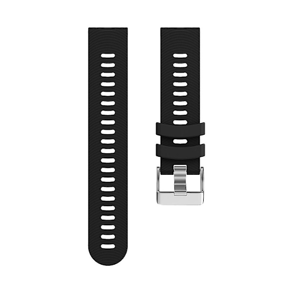 För Garmin Forerunner 245/245 Korsa Skivspänne Silikonrem Svart