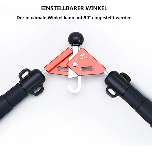 Campingred Metalltältstångsinstallationsvinkel Justerbar Hållbar Tältstödfäste