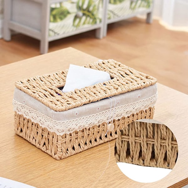 Rattan Servetthållare, Rektangulär Servetthållare