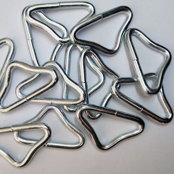 20st metall triangel ring spänne kopplingar studsmatta spännen V-ringar Webbing Väska Spänne Handväska Rem Making Hardware