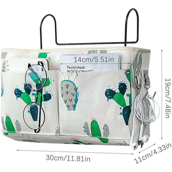Loft seng ramme, sæt med 2 loft seng ramme med kroge sovesal seng opbevaring rack caddy skrivebord opbevaring rack til sovesal køjeseng sengegavl
