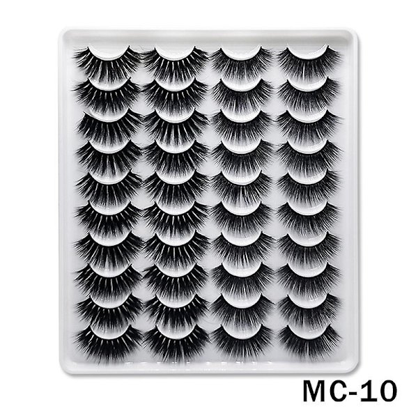 Falska ögonfransar Fluffy 6d Faux Mink Lashes 20mm Falska ögonfransar Strip Mjuka fransar