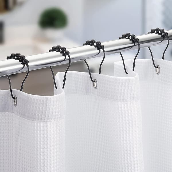Duschdraperi-krokar för metallduschringar Duschdraperi-krokar - 36-pack