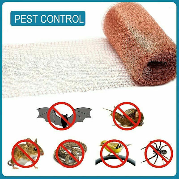 Högkvalitativt gnagar nät 100% koppar anti snigel möss råtta fågel nematod Ferramol koppar stickat nät för inomhus trädgård (6 meter)