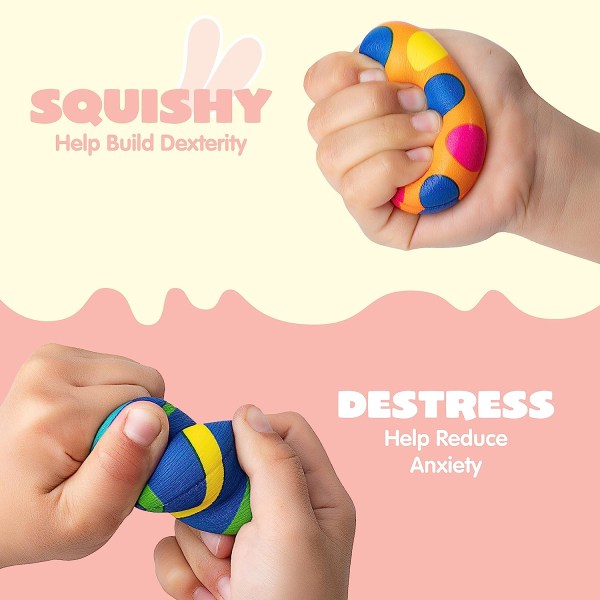 12 Mjuka Påskägg Långsamt Stigande Stressboll Mjuk