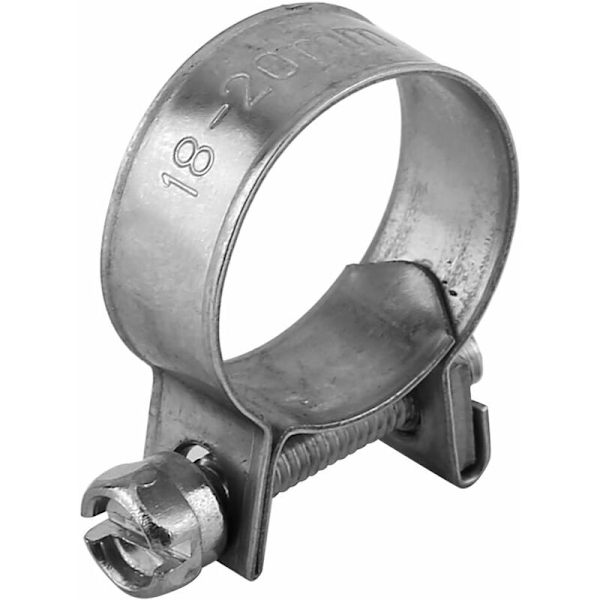 Pakke med 10 kraftige rustfrie stålslangeklemmer 18mm-20mm