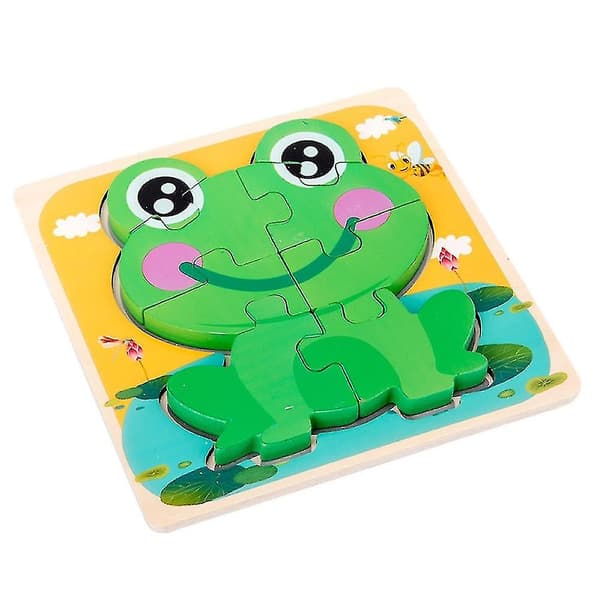 Børne Cartoon 3D Frø Puslespil Smart Legetøj