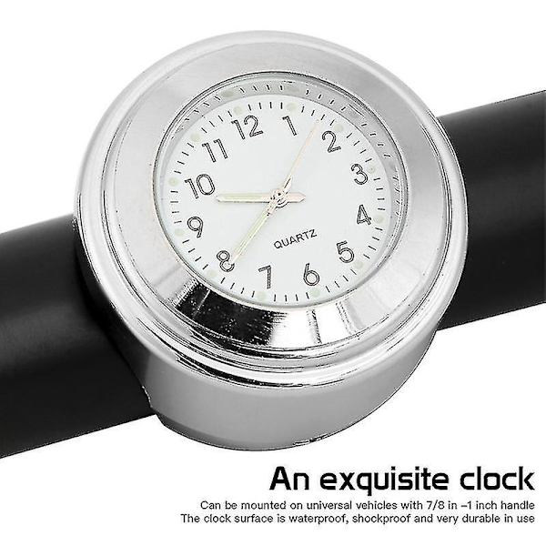 Kompatibel 22-25,4 mm styre Fashion bilklock termometer mätare universell modell