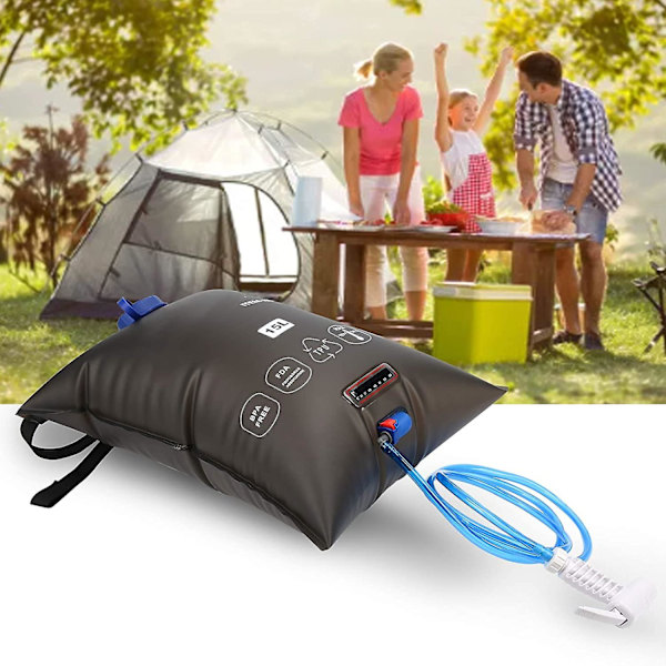 15l Bärbar Fällbar Solcells Dusch Utomhus Camping Strand Simning Resa