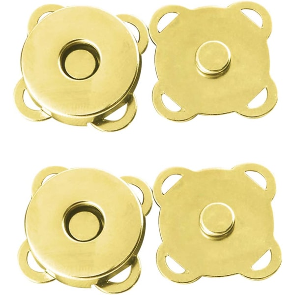 Magnetiska snäpplås för sömnad - Guld (14 mm), 50-pack