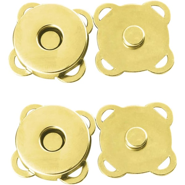 Magnetiska snäpplås för sömnad - Guld (14 mm), 50-pack