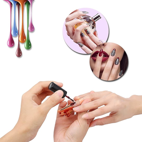 500 bitar Nail Acrylic Art Tips Guide Gel Extension Guard Style Tool Curl Form för nagelvård