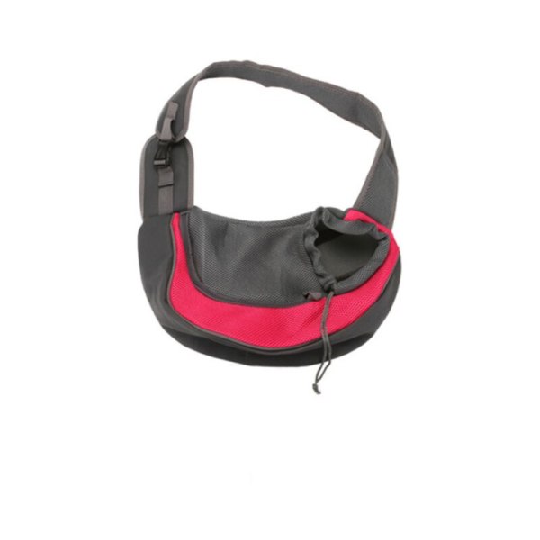 Husdjursväska Andningsbar Mesh Husdjursryggsäck Bärbar Diagonal Crossbody Väska för Katter och Hundar Resa Husdjurstillbehör Liten, Ros Röd