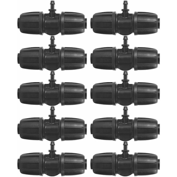 0 korkealaatuista osaa 16 mm 4/7 puutarhalukon piikkinen T-liitin PE-putkelle puutarhakasteluun