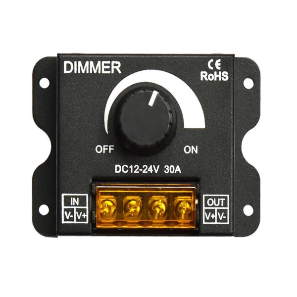 30A LED-ljusremsa dimmer PWM-dimningskontrollknapp På/av-brytare DC 12V-24V Yo