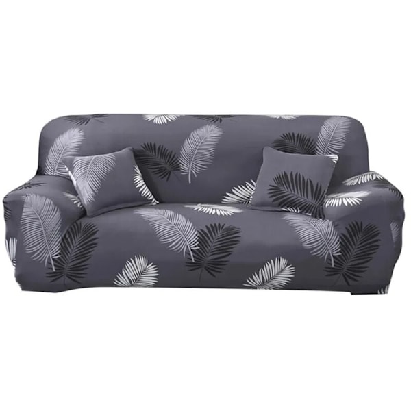 Trykt elastisk sofaovertræk til 2-personers sofa
