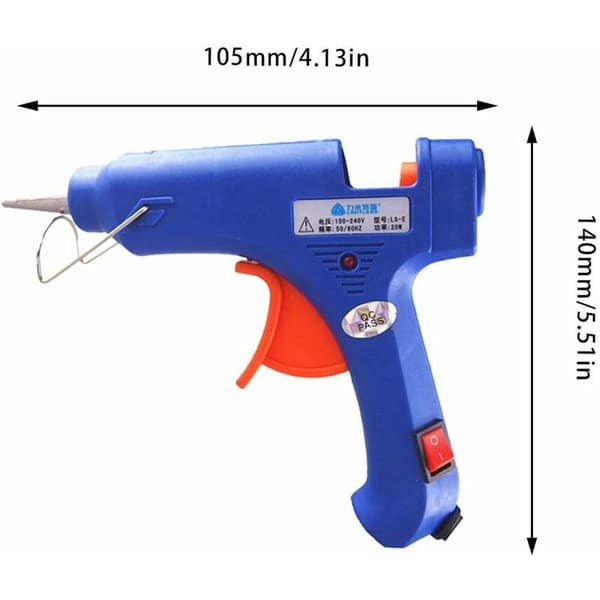 Varm limpistol 20W Smeltelimspistol E-pistol