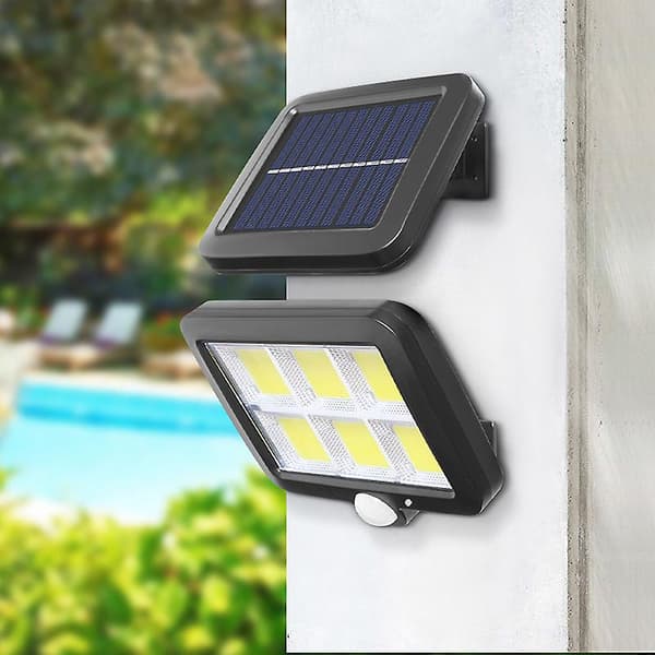 Utendørs vegglampe med solcelle og bevegelsessensor