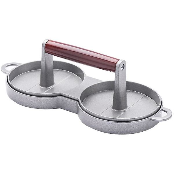 Högkvalitativ rund hamburgerpress i aluminiumlegering för hamburgare, köttfärs, grillburgare, köksredskap