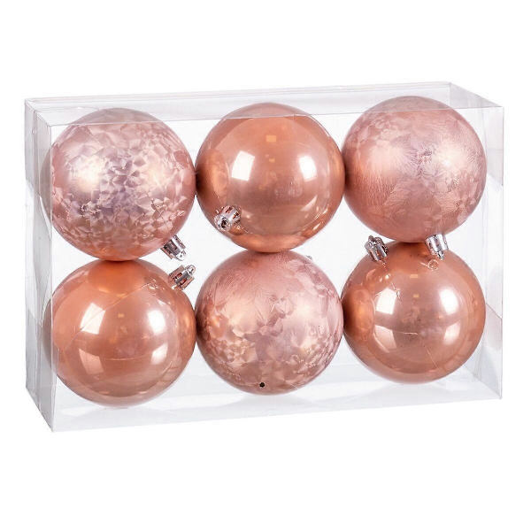 Julgranskulor Beige Plast 8 x 8 x 8 cm (6 stycken)