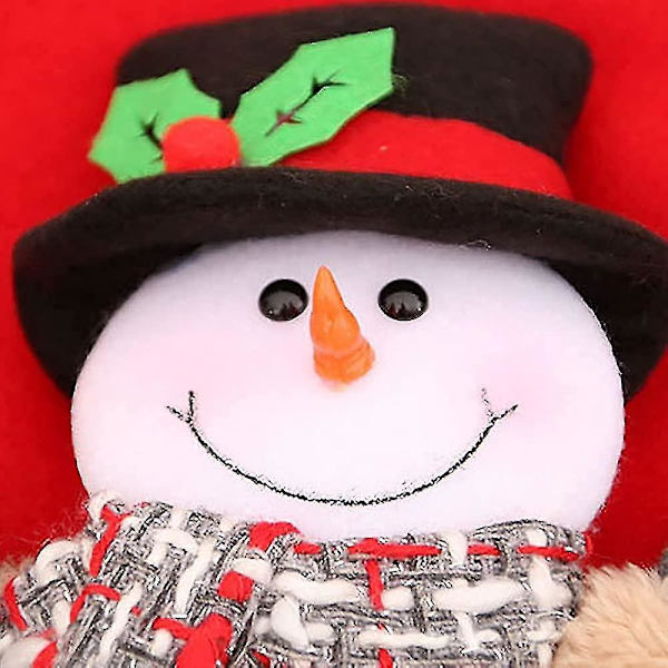 3st julstrumpa Jultomten Godis Sock Presentpåse Julgranshängande dekorpåse för jul heminredning