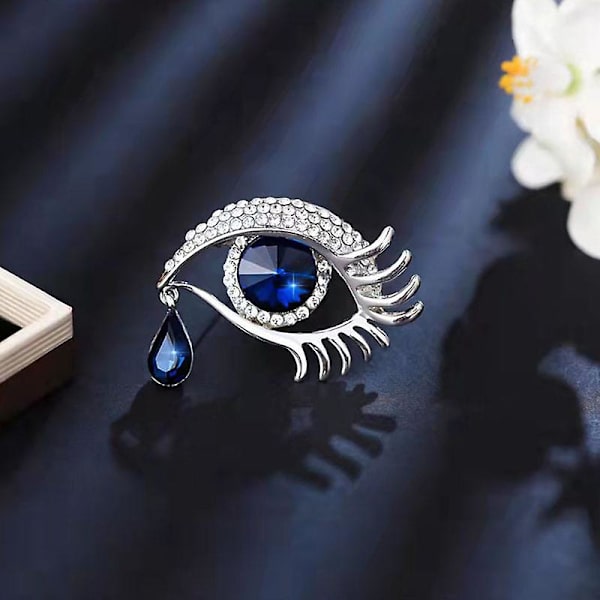 Premiumkvalitet Personlighet Tår av Ängel Rhinestone Brosch Pin Täckta Halsdukar Sjal Klämma för Kvinnor Damer