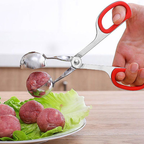 Meat Baller, 2 st Non-stick Meatball Scoop Ball Maker 1,38"&1,8", Rostfritt stål Meatball Maker Cake Pop Scoop med löstagbara anti-halkhandtag