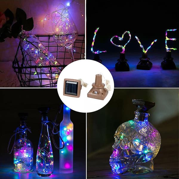 Solar Copper Wire Light String Multicolor