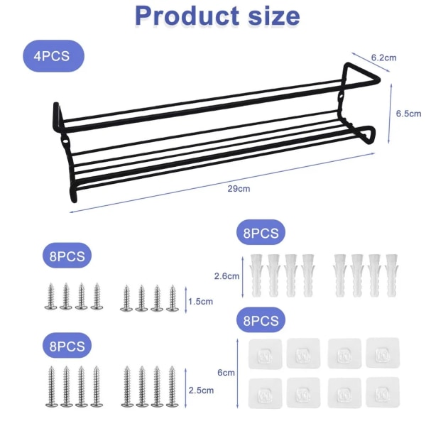 Freetoo kryddhylla, kryddställ, kryddhylla, kryddhylla i metall - 4 hängande kökhyllor