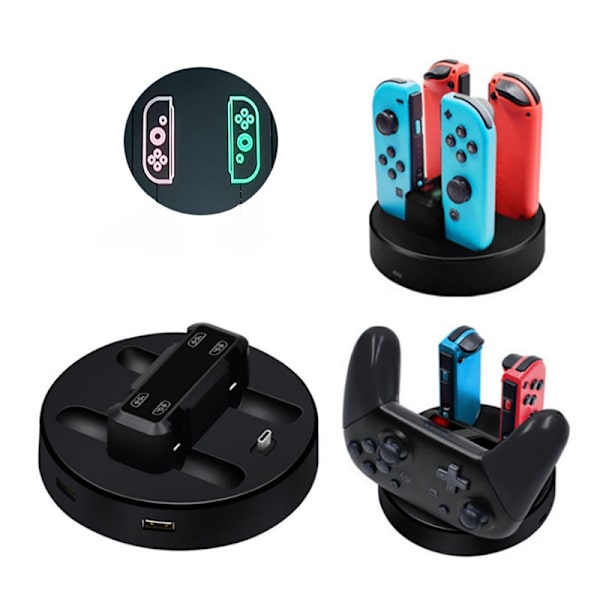 Multiladdare 4 laddningsstation Dock för Nintendo Switch