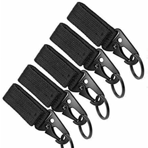 Bälte Karabinhake Nylon Rem med Nyckelring Låg Friktion Taktisk Väst Spänne 10cm för Utomhus Camping Vandring