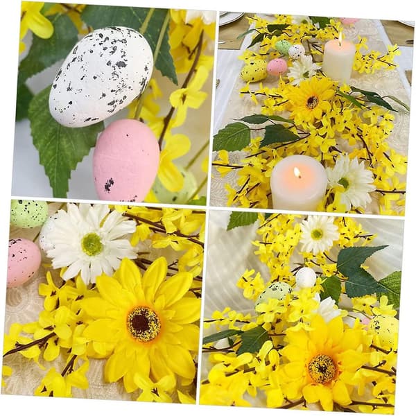 2 st ägg solros konstgjord blomma vin