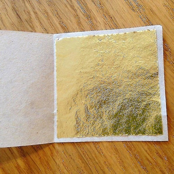 100 st 24k guldbladsark för konst hantverk design förgyllning inramning skrot för DIY kakdekoration blå