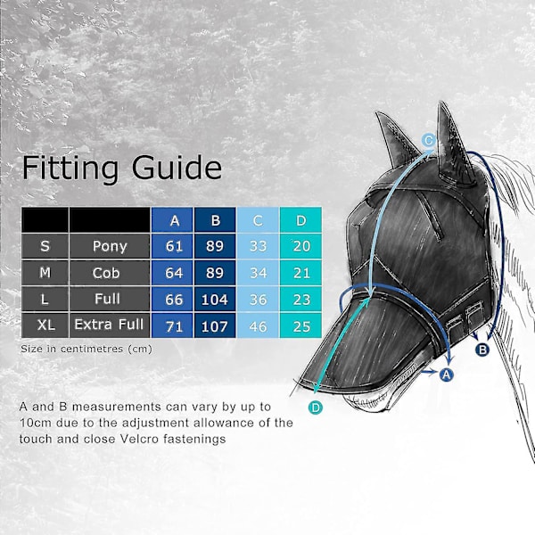 Caremaster flugmask Uv-skydd med näsborrar BlackXL