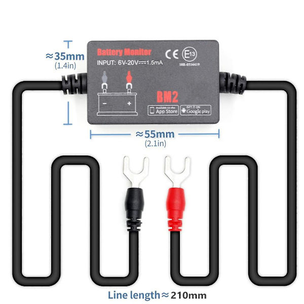 Bt4.0 6~20v ingångsspänning Mon Bil Mon Verktyg Diagnostiska verktyg Anslut Smartphone App För 12 V Fordon -26-1
