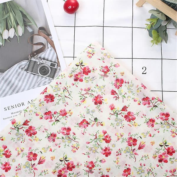 7-pack Bomullstyg för Hantverk, Patchwork-Kvadrater, Quiltning, Syprojekt, DIY