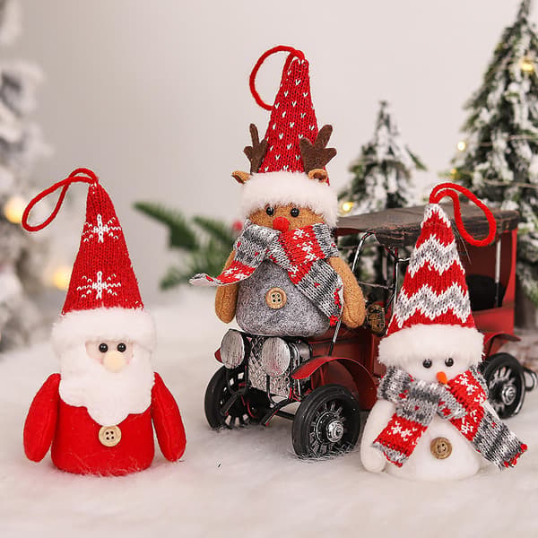 Jullysande juldockahänge dekoration (3-pack)