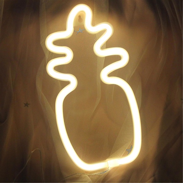 Neonvägglampa i ananasform för sovrum, hem, fest, bar - Dekoration