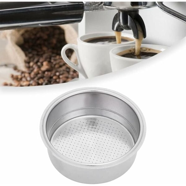 Filter til kaffe, porøs 51mm dobbelt kop trykfilter, bærbar dobbeltlags filterkurv, reservedele til kaffemaskiner