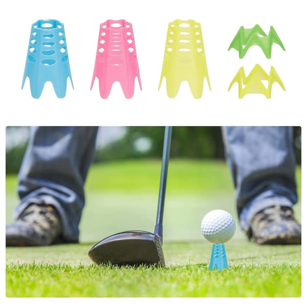 17 st 4 färger golfsimulator tees plast golf tee golfmatta tees träning golf tees perfekt för gräs och driving range